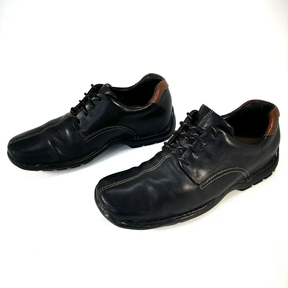 Cole Haan Zeno Oxford Leather Shoes Mens Size 7.5 Black Lace-Up C04073